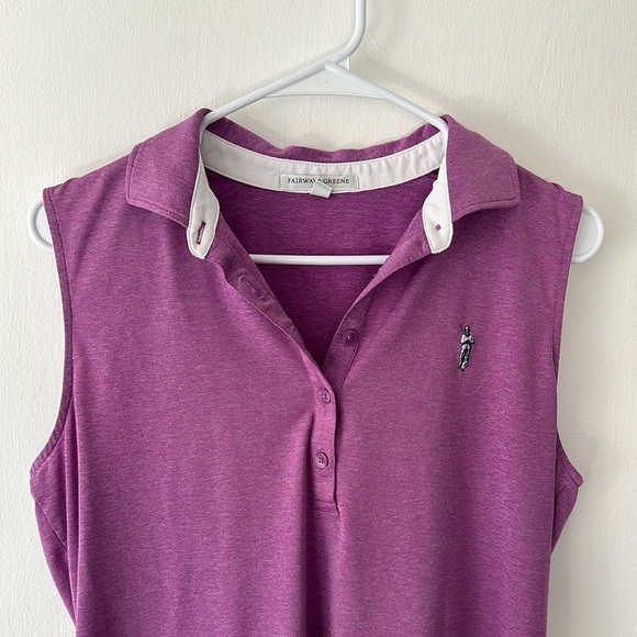 Fairway & Greene Ladies Sleeveless Golf Polo Shirt- Size Large - Picture 2 of 11